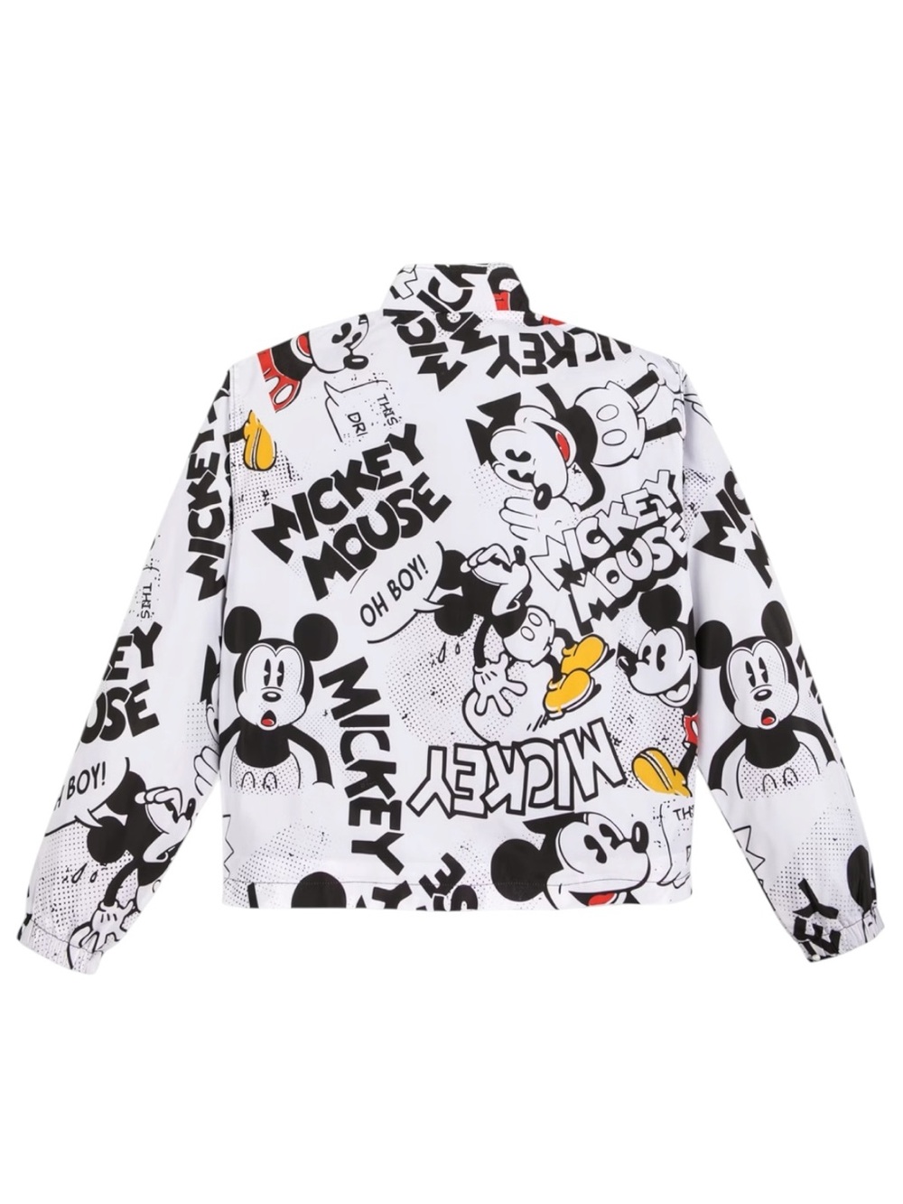 DISNEY Mickey Mouse Comic Strip Pullover Rain Jacket in White/Black Size 2X - Picture 4 of 14